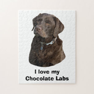 Fotoportret van Chocolate Labrador Legpuzzel