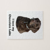 Fotoportret van Chocolate Labrador Legpuzzel (Horizontaal)