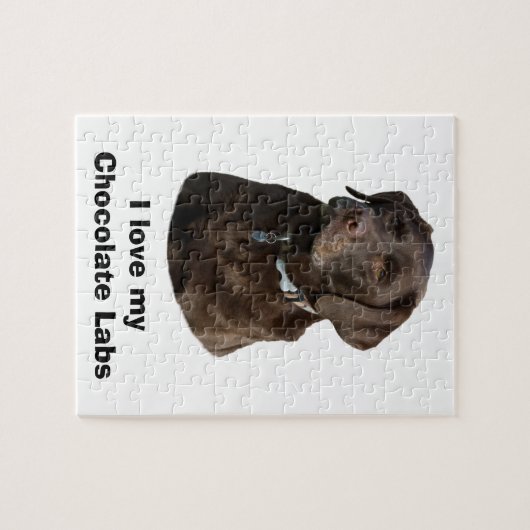 Fotoportret van Chocolate Labrador Legpuzzel (Horizontaal)