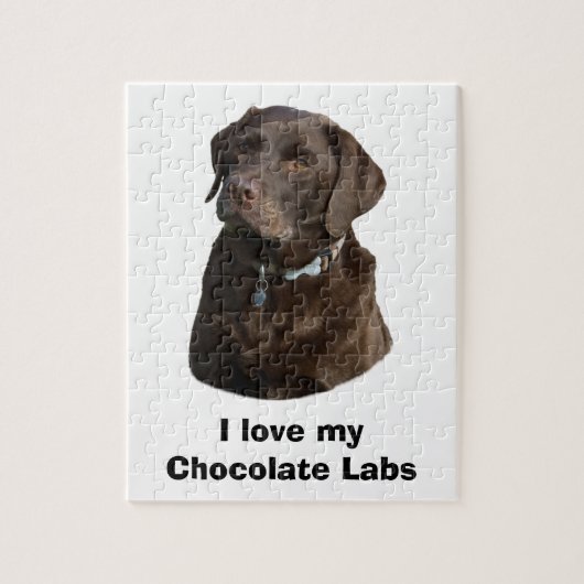 Fotoportret van Chocolate Labrador Legpuzzel (Verticaal)
