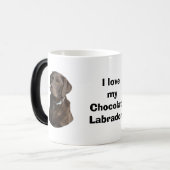 Fotoportret van Chocolate Labrador Magische Mok (Voorkant links)