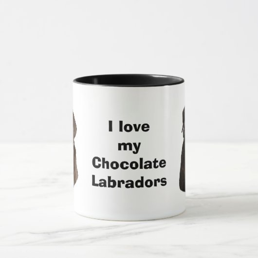 Fotoportret van Chocolate Labrador Mok (Midden)