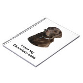 Fotoportret van Chocolate Labrador Notitieboek (Linkerzijde)