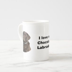 Fotoportret van Chocolate Labrador Porselein Kop