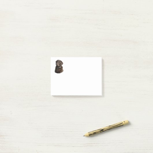 Fotoportret van Chocolate Labrador Post-it® Notes (Op bureau)