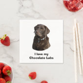 Fotoportret van Chocolate Labrador Servetten (Insitu)