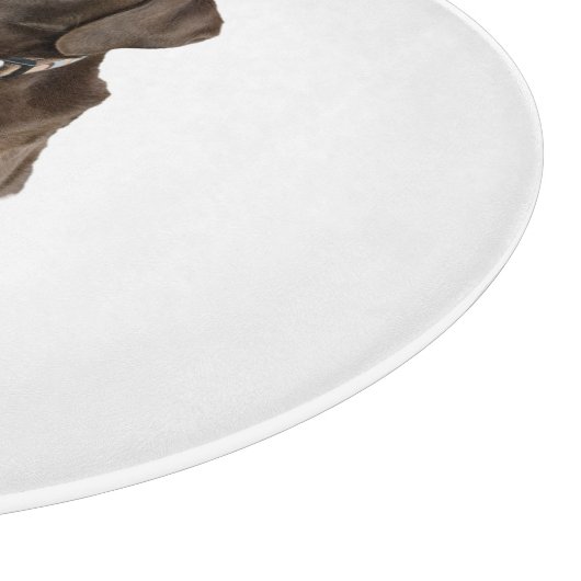 Fotoportret van Chocolate Labrador Snijplank (Hoek)