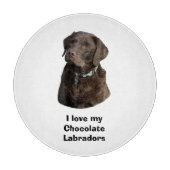 Fotoportret van Chocolate Labrador Snijplank (Voorkant)