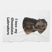 Fotoportret van Chocolate Labrador Theedoek (Horizontaal)