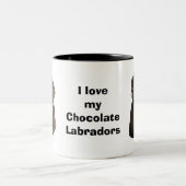 Fotoportret van Chocolate Labrador Tweekleurige Koffiemok (Center)