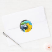 Fotoportret van Parrot Bird Ronde Sticker (Envelop)