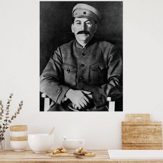 Fotoportret van Stalin Poster (Keuken)