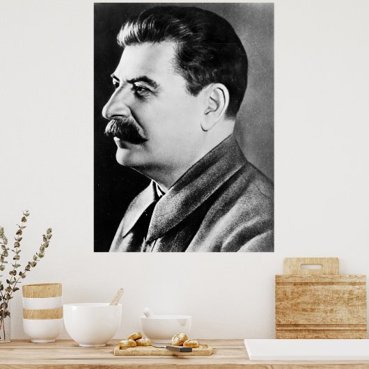 Fotoportret van Stalin Poster (Keuken)
