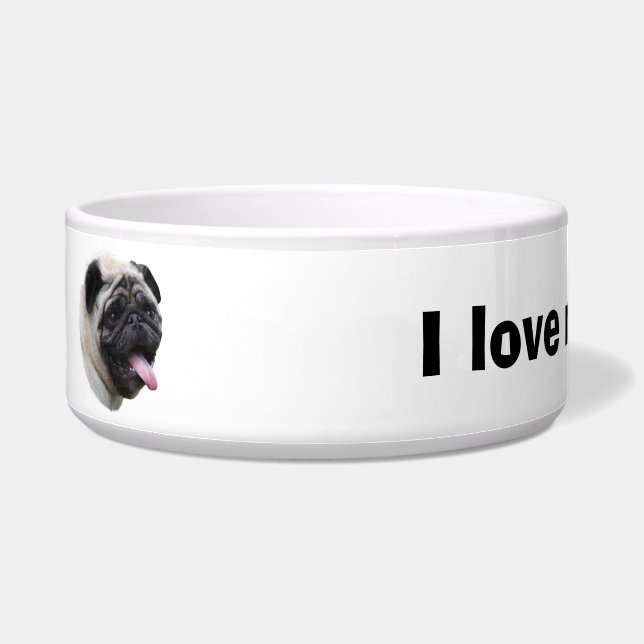 Fotoportret voor gezelschapshonden voerbakje (Links)