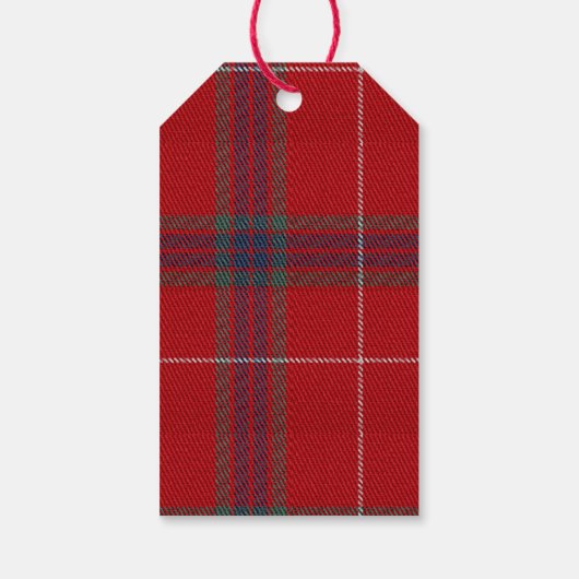 Fotopotjes Tartan Red ID589 Cadeaulabel (Achterkant)