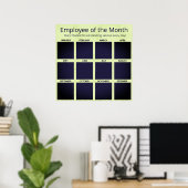 Fotopresentator van de maandelijkse opname poster (Thuiskantoor)