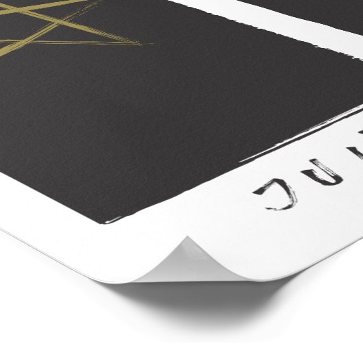 Fotopresentator van de maandelijkse opname poster (Hoek)