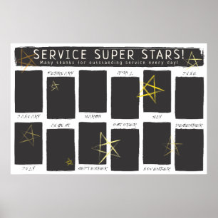 Fotopresentator van de maandelijkse opname poster