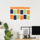 Fotopresentator van de maandelijkse opname poster (Thuiskantoor)
