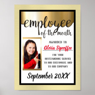 Fotopresentator van het poster voor maandelijkse t