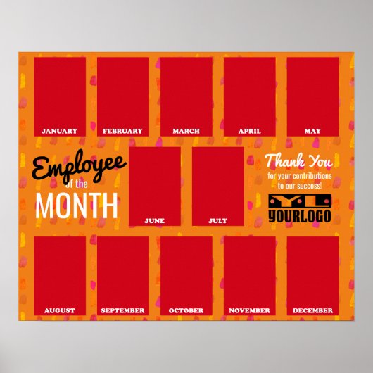 Fotopresentator van maand opname po poster (Voorkant)