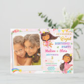 Fotoprinses verjaardagsverjaardag kaart (Staand voorkant)