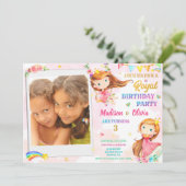 Fotoprinses verjaardagsverjaardag kaart (Staand voorkant)