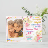 Fotoprinses verjaardagsverjaardag kaart (Staand voorkant)