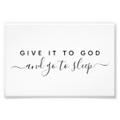 Fotoprint Geef het aan God Good Night Quote Foto Afdruk (Voorkant)