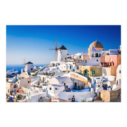 Fotoprint Santorini Griekenland Foto Afdruk (Voorkant)