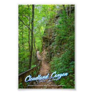 Fotoprint van Cloudland Canyon State Park Foto Afdruk
