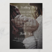 Fotoprogramma van de beste dag van de bruiloft programmakaart (Achterkant)