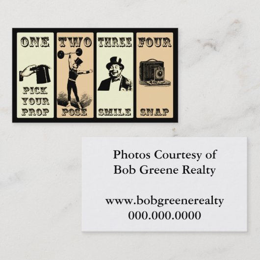 Fotoprop-teken Visitekaartje (Voorkant / Achterkant)