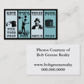 Fotoprop-teken Visitekaartje (Voorkant / Achterkant)