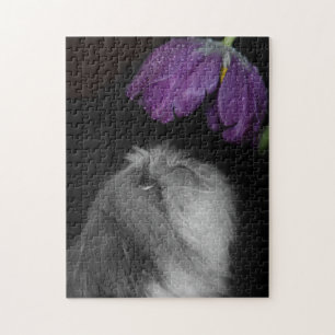 Fotopuzzel met cadeau op Shih Tzu & Flower Legpuzzel