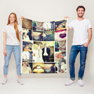 Fotoquilt voor familiegeheugen fleece deken