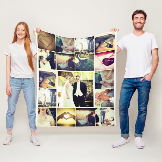 Fotoquilt voor familiegeheugen fleece deken (In situ)