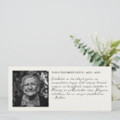 Fotoquote Viering van het leven begrafenis bladwij (Staand voorkant)