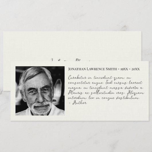 Fotoquote Viering van het leven begrafenis bladwij (Voorkant / Achterkant)