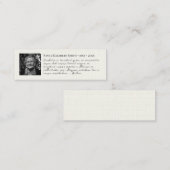 Fotoquote Viering van het leven begrafenis bladwij Mini Visitekaartje (Voorkant / Achterkant)