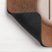 Fotorealistisch getinte metalen monogrammen muismat (Hoek)