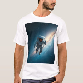 Fotorealistische astronaut in Deep Space-sterrenst T-shirt