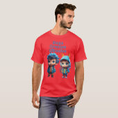 Fotorealistische Chibi Boy "Hoop Creëer Wonder" T-shirt (Voorkant volledig)