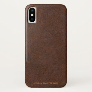 Fotorealistische donkerbruine roestige metaal Case-Mate iPhone case