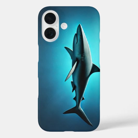 Fotorealistische haai in diepblauwe wateren Case-Mate iPhone case (Achterkant)