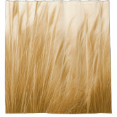 Fotorealistische Pampas Grass Beige Minimal Douchegordijn (Voorkant)