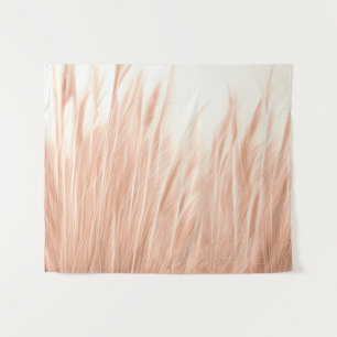 Fotorealistische Pampas Grass Blush Minimal Wandkleed