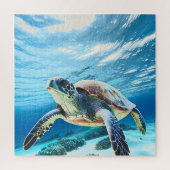 Fotorealistische Zee Turtle Legpuzzel (Verticaal)