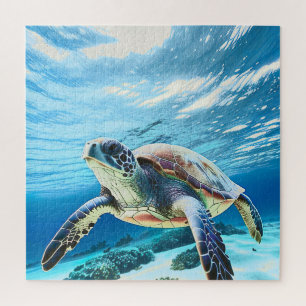 Fotorealistische Zee Turtle Legpuzzel