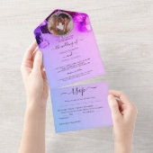 Fotoregenboogbruiloft in één uitnodiging (Afscheurbaar)